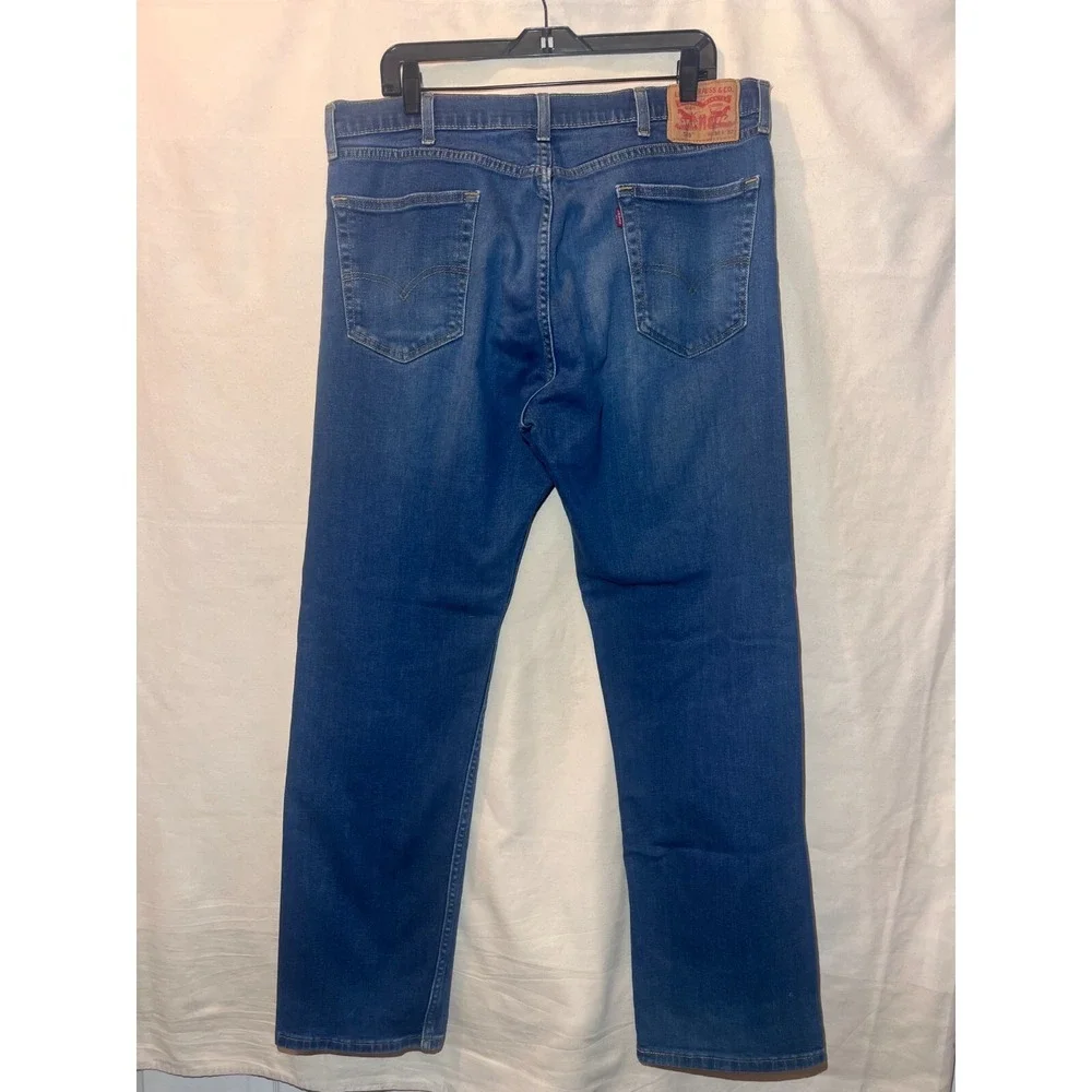 Levi's 505 Jeans Size 38x32 Mens Straight Leg Mid Rise Blue Denim A93